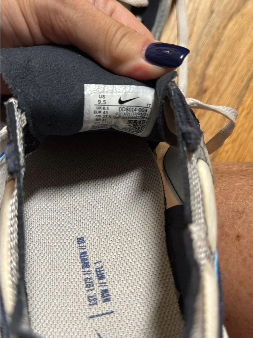 Nike Men's Sneakers in Blue, Black & White